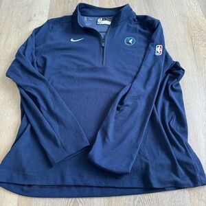 NBA Minnesota Timberwolves Nike Navy Long Sleeve Pullover Quarter Zip